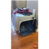Image 2 : Dog Kennel (Medium Size) w/Collars, Leashes, Tie Up Stake, Dog Treats, etc