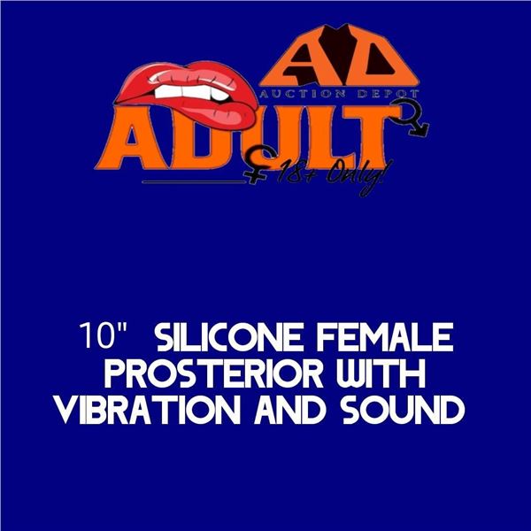 14"  Wide Silicone Female Posterior With Vibration & Sound