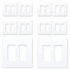 Image 1 : Amerisense 2-Gang Screwless Wall Plate, 10-Pack