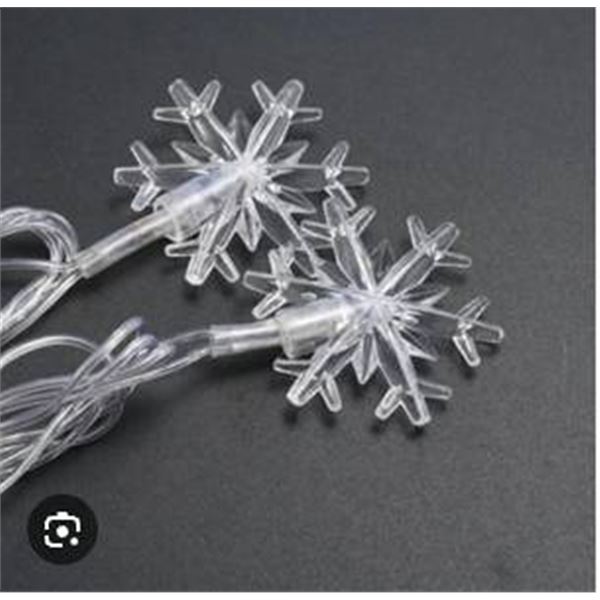 Snowflake String Lights with Warm White Illumination