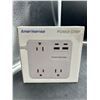 Image 2 : Amerisense AS-PS18W-5FT 3-Outlet Power Strip with USB Ports