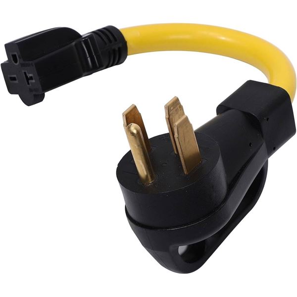 Shinnous Heavy Duty NEMA 6-30 Plug to NEMA 6-15R Adapter Cord (1.6 FT, ETL)