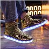 Image 1 : APTESOL Kids LED Light-Up Shoes (Mirror Gold, Size 41) Size 8Â