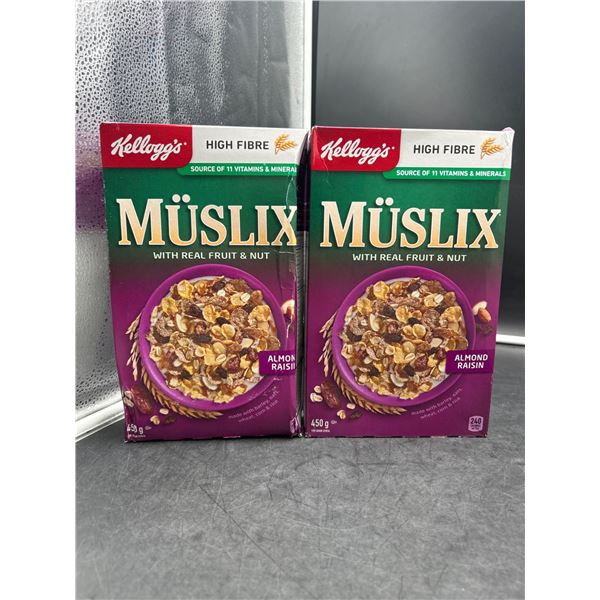 Kelloggâ€™s MÃ¼sli with Real Fruit and Nut Almond Raisin, 450g, High Fibre Lot of 