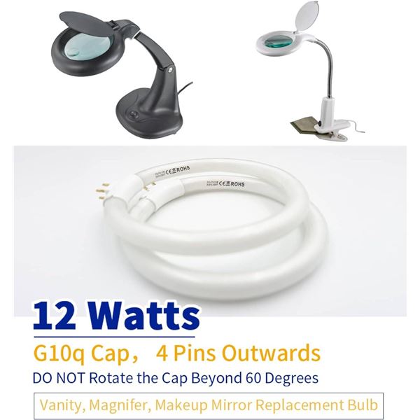 Celliwage 5.5-Inch OD Fluorescent Circline Bulb, Daylight 6500K, 12 Watts, 2-Pack