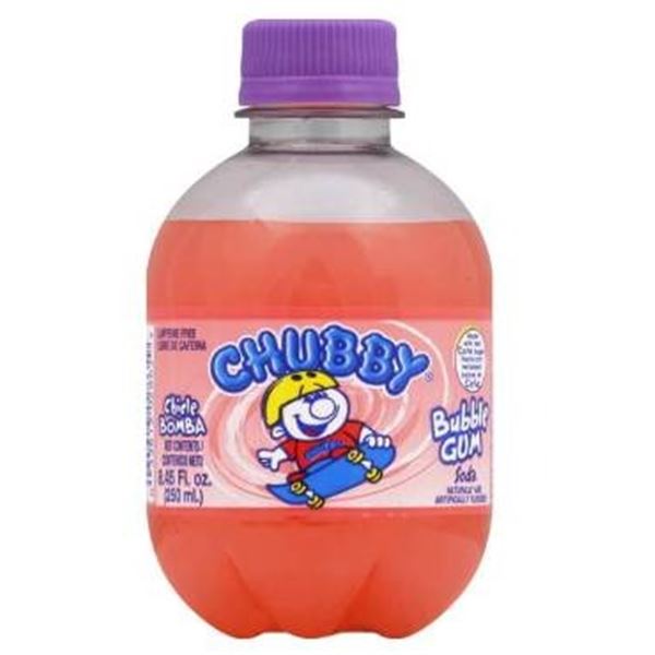 Chubby Bubble Gum Soft Drink 250mL Bottles (Pack of 12)