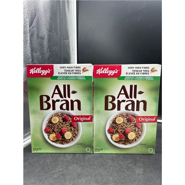 Kelloggâ€™s All-Bran Cereal Lot, 525g Each (2 Units)