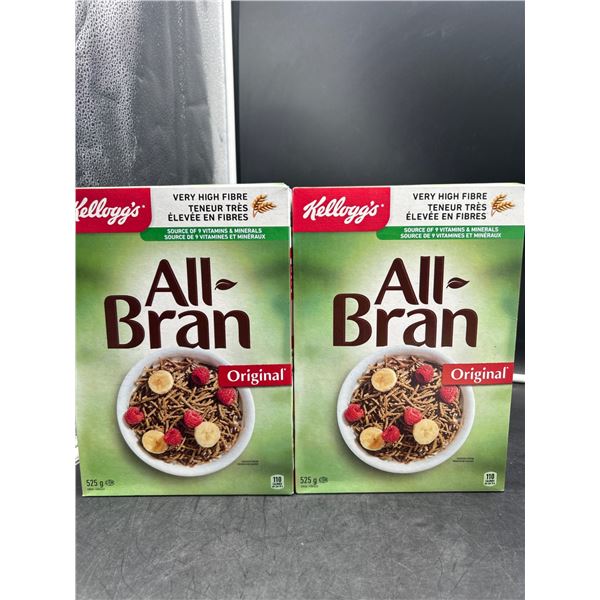 Kelloggâ€™s All-Bran Cereal Lot, 525g Each (2 Units)