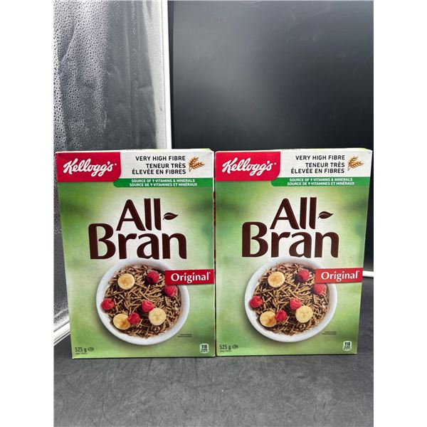 Kelloggâ€™s All-Bran Cereal Lot, 525g Each (2 Units)