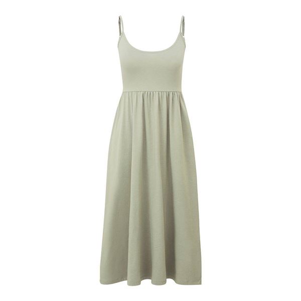 Tentree Womenâ€™s Modal Sunset Dress, Light Sage, Size L