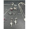 Image 3 : Silver-Tone Jewelry with Necklaces, Earrings, and Rings