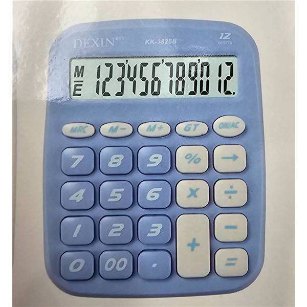 Dexin BST Electronic Calculator Model KK-3825B with Dual Power â€“ Purple