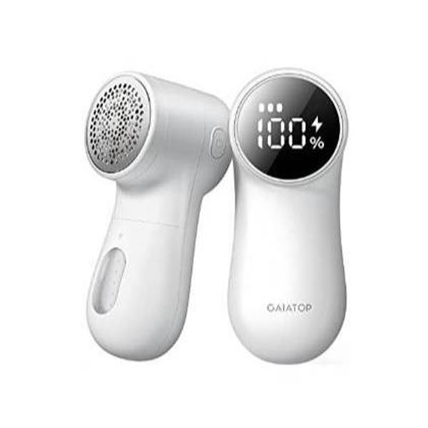 Gaiatop Rechargeable Fabric Shaver with Digital Display, White