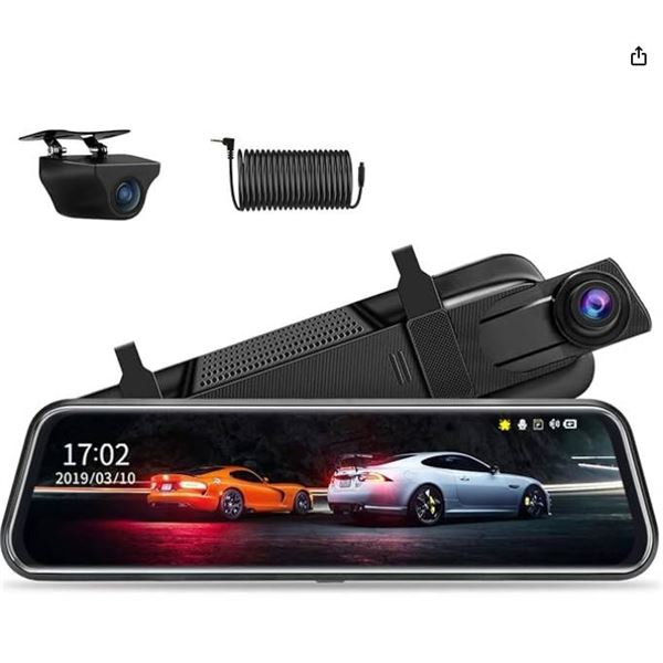 Stream Media Rearview Mirror with Car DVR and Additional Features