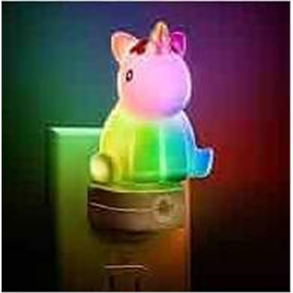 LED Night Light with Dusk-to-Dawn Sensor and Unicorn Design