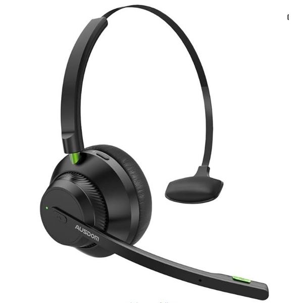 Ausdom Voipfocus Connect Mono Wireless Headset With 50 Hours Playtime
