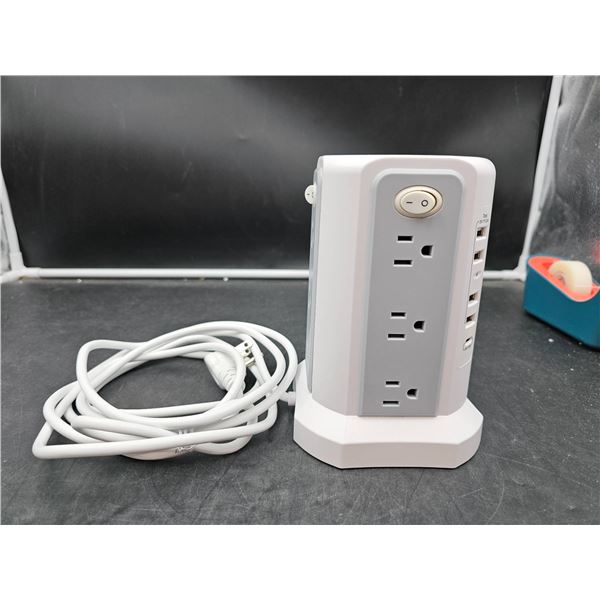 Power Strip Tower With Multiple Power Outlets and USB Ports