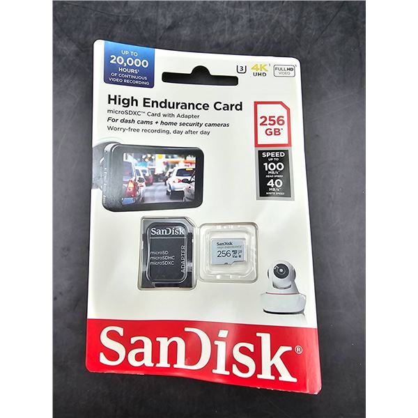 SanDisk High Endurance 256GB microSDXC Card with Adapter