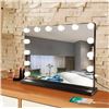 Image 1 : Depuley Vanity Mirror with Lights, Hollywood Lighted Makeup Mirror 14 LED Bulbs with Detachable 10X 