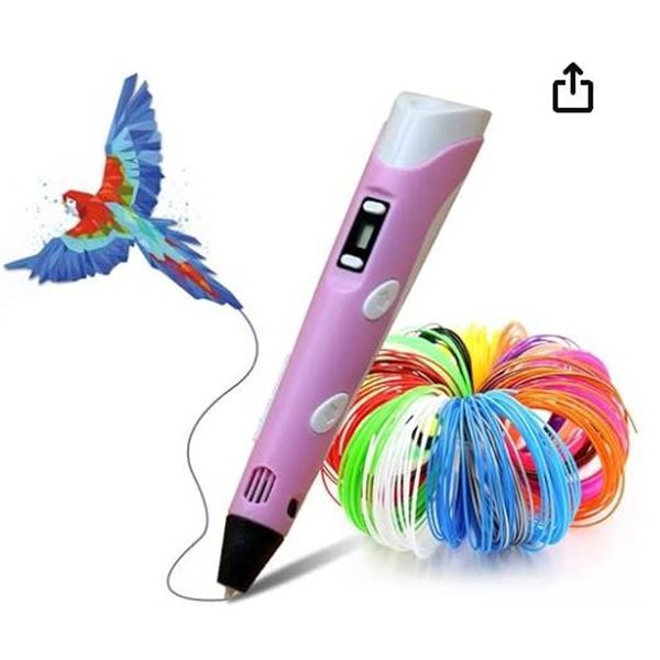 LIHUACHEN 3D Pen with 265 Feet 27 Colors PLA Filament Refills,3D Printing Pen Compatible PLA & ABS