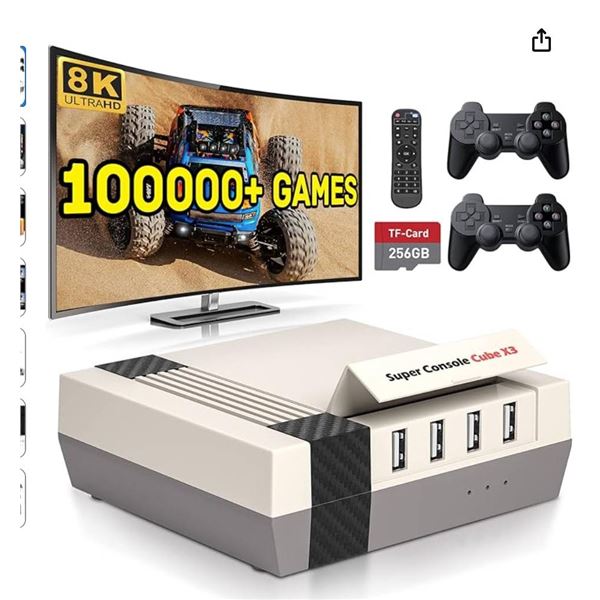 Kinhank Retro Game Console with 100000+Games,Super Console CUBE X3 Video Game Console