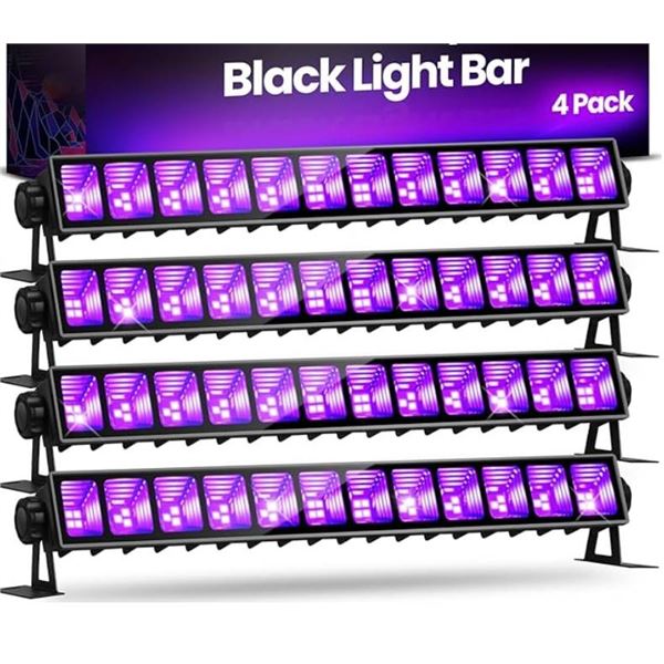 PizHlo 30W UV LED Black Light Bar (4-Pack)