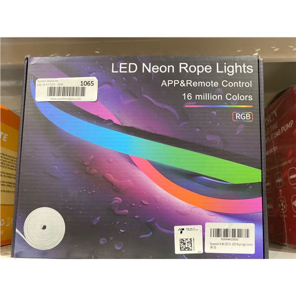 LED Neon Rope Lights with APP and Remote Control, RGB, 16 Million Colors 32.8ft