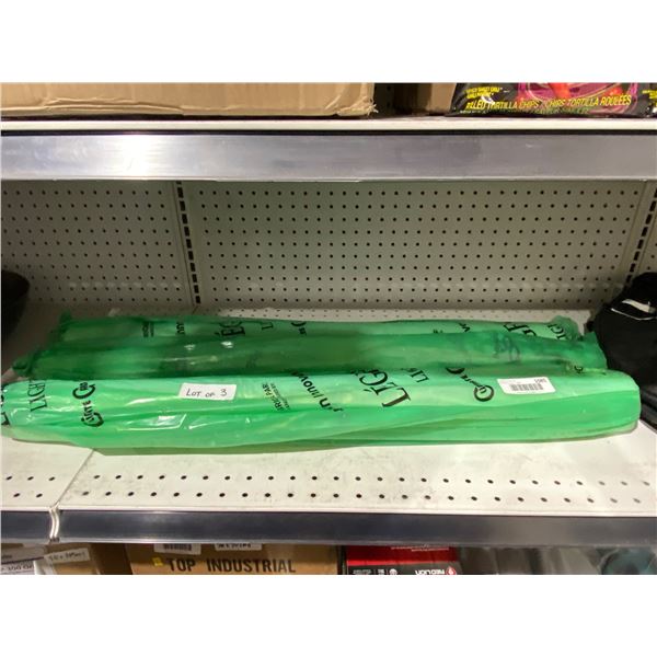 Lot of 3 Plastic Sheeting Rolls 102 in x 59 ft, 500 sq ft Each