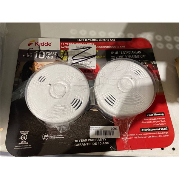 Kidde 10-Year Smoke Alarms with Sealed Lithium Battery (2-Pack)