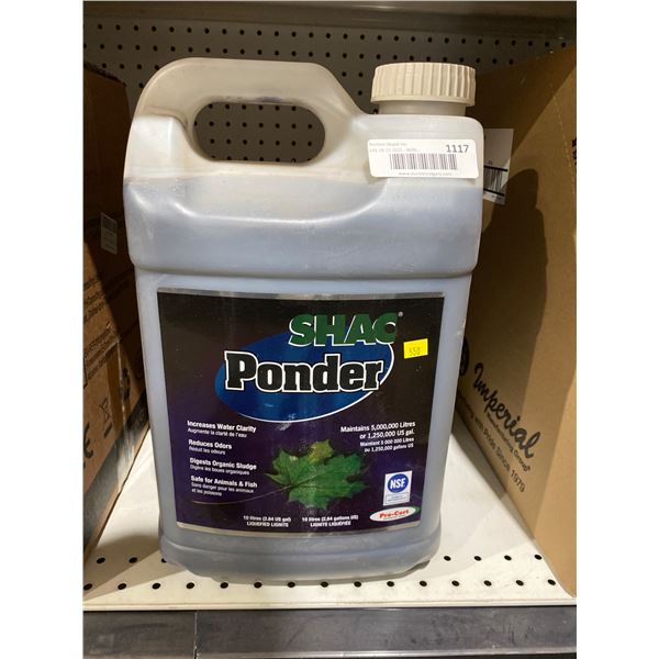 SHAC Ponder Water Quality Enhancer for Ponds and Lakes, 1 Gallon