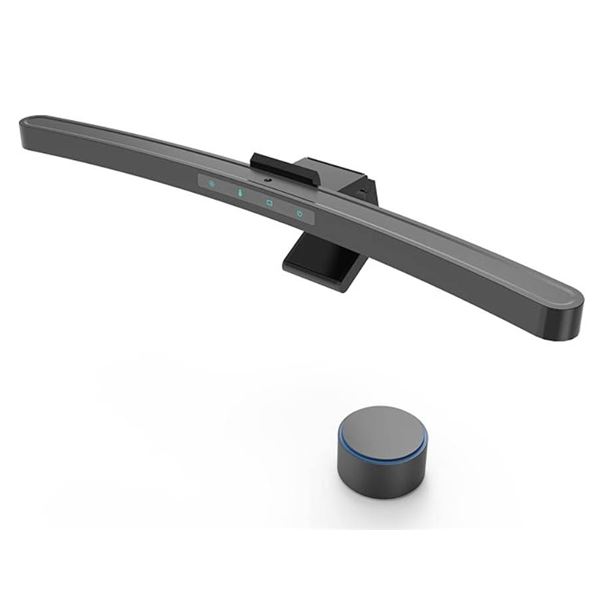 ONWAY Curved Monitor Light Bar with Wireless Remote,Monitor Auto-Dimming and Camera Base,Applicable 