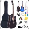 Image 1 : Rosefinch Acoustic Guitar 6-String Black Finish with Accessories