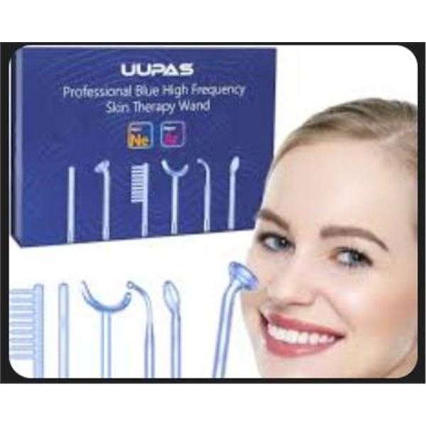 UUPAS 6-in-1 Professional Blue High Frequency Skin Therapy Wand