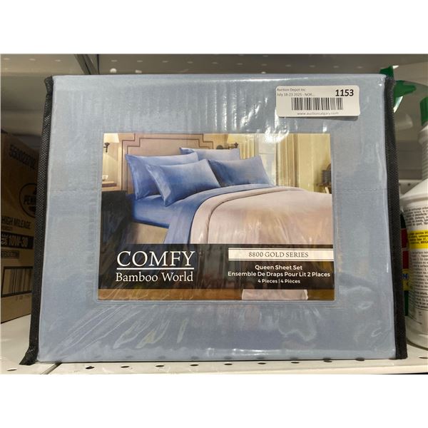 Comfy Bamboo World 8800 Gold Series Queen Sheet Set, 4 Pieces