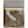 Image 2 : 24″ Large Metal Wall Clock With Roman Numerals