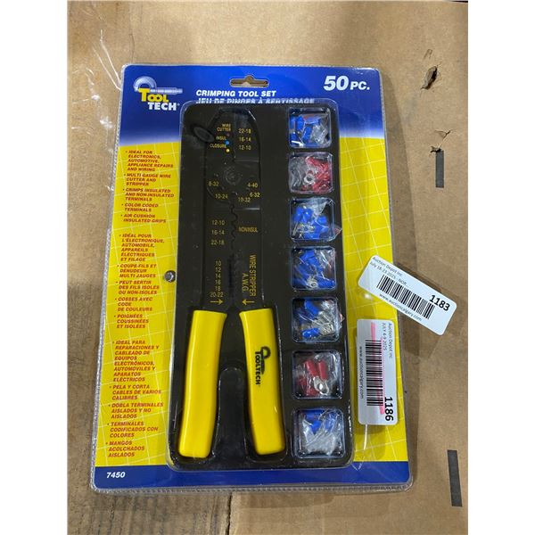 Tool Tech 50-Piece Crimping Tool Set with Solderless Terminals