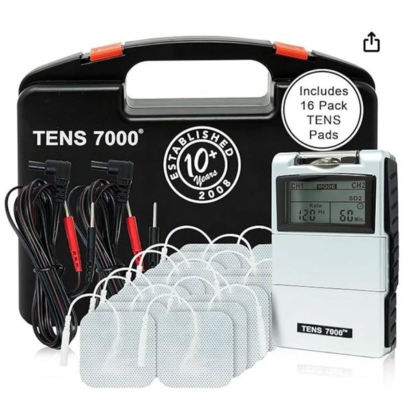 TENS 7000 Unit by Compass Health with Accessories
