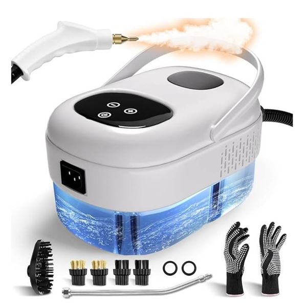 TwoOases Steam Cleaner With Ivory White Finish, 110V