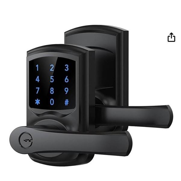 Keyless Entry Door Lock,Digital Smartcode Lock for Front Door,Keypad with Handle and Security Key,