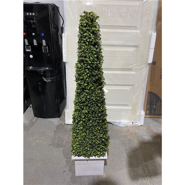 Artificial Greenery Topiary in White Square Planter