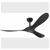 Image 1 : Flush Mount Black Ceiling Fan With Remote