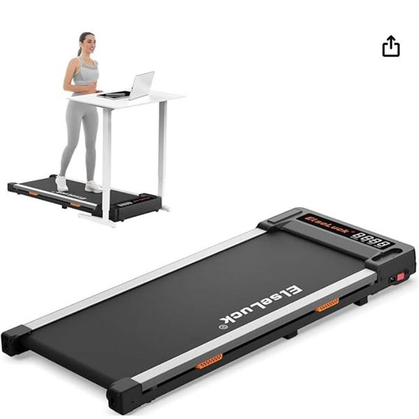 Elseluck Walking Pad, Under Desk Treadmill for Home Office, 2 in 1 Portable Walking Treadmill with R