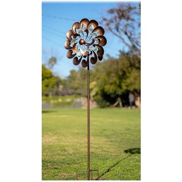 Wind Spinners for Yard and Garden Large, 84 Inch Wind Spinners Outdoor Metal, Wind Sculptures & Spin