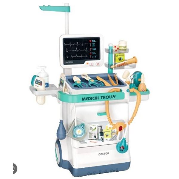 Jovow Doctor Medical Game Set with 28-Piece Accessories and Medical Trolley