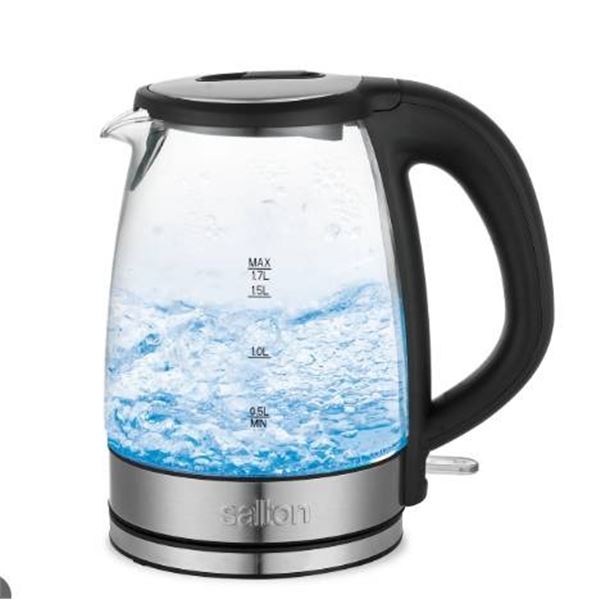 Salton Cordless Electric Glass Kettle with LED Illumination, 1.7L, 1500W