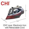 Image 1 : CHI Lava Electronic Iron With Retractable Cord and Ceramic Soleplate