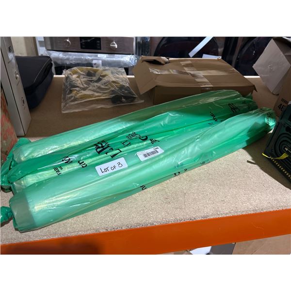 Lot of 3 Balkan Plastic Sheets rolls 102 in x 59 ft, 500 sq ft Each