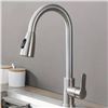 Image 1 : Single Handle Pull Down Kitchen Faucet with Installation Components