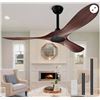 Image 1 : Ceiling Fan Model YM-QIWABS001-52 with Installation Guide Included