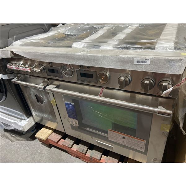 Thermador Pro Grand 48-inch Gas Range, model PRG486WDG With Double Oven and 6-Burner Cooktop